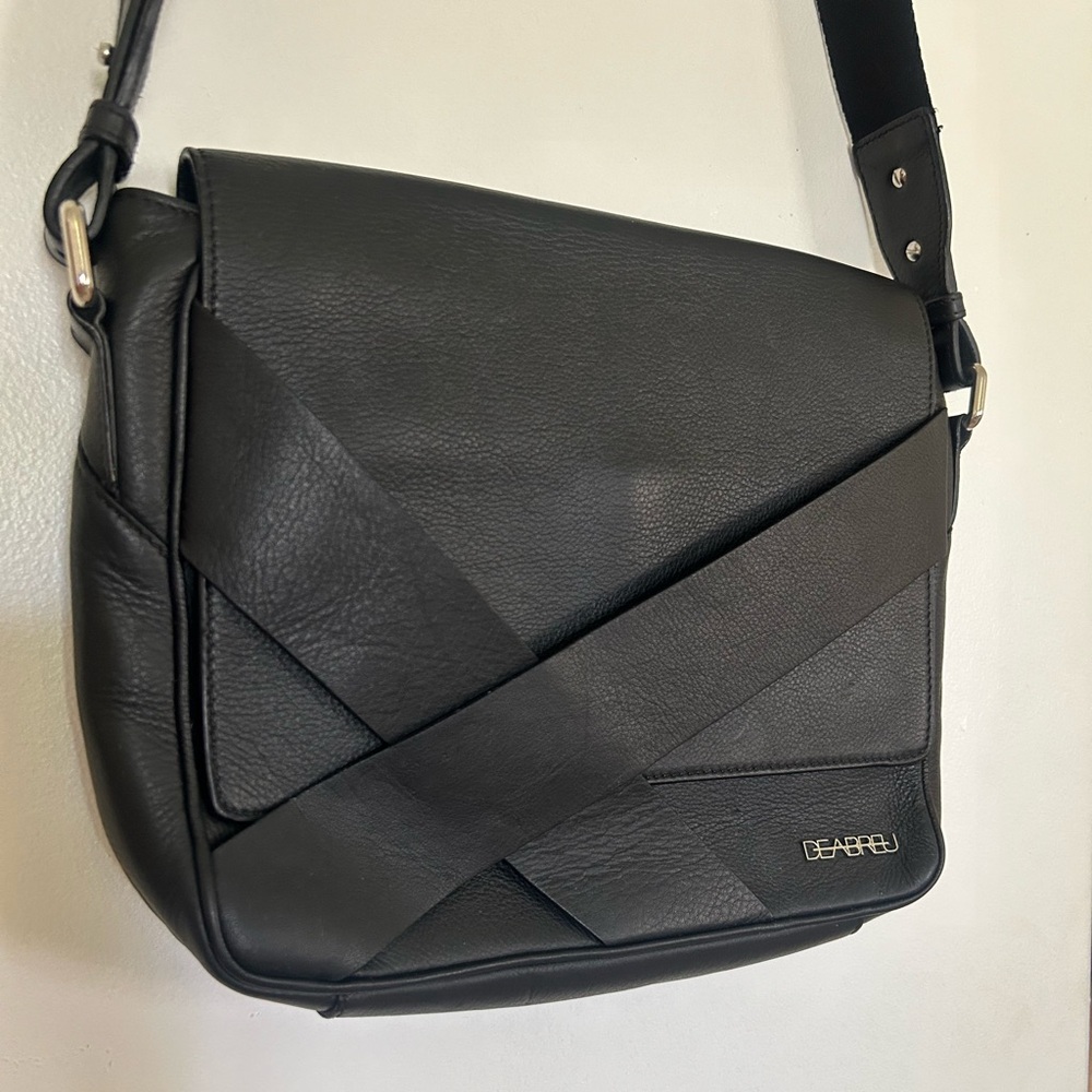 Deabreu Luxury Bag Black Messenger .Made in Italy